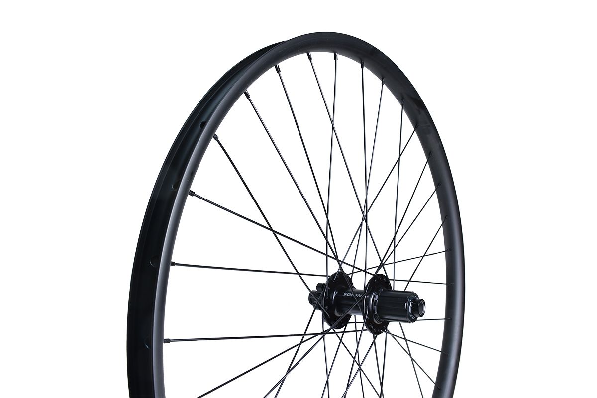 Колесо 27,5&quot;MTB заднее под кассету на 9-10 передач, двойной обод Citron DP-27 27,5&quot;32H, втулка Solon DH909TR 32H Disc, 142*12мм, 2 промподшипника, крепление IS6, черное